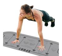 Tapis d'entraînement de flexion - Équipement d'entraînement à domicile Gym avec marques d'alignement | Tapis d'entraînement | pour hommes, femmes, débutants, professionnels ,