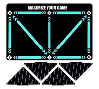 Tapis d'entraînement de football 1 pièce, autocollants antidérapants triangulaires 4 pièces, tapis d'entraînement intérieur, tapis d'entraînement de pied de football