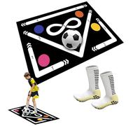 Tapis d'entraînement de football antidérapant pour enfants - Améliorez la maîtrise du ballon avec cet équipement d'entraînement de football silencieux à absorption des chocs