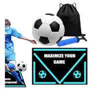 Tapis d'entraînement de football pour enfants, appareil d'entraînement pliable, kit d'entraînement de football en intérieur, pour débutants, enfants, adolescents, maison, jardin, bureau à domicile