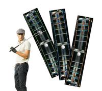 Tapis d'entraînement de putting de golf intérieur,lot de 3 pièces pour tapis d'entraînement de golf,tapis vert avec rail d'alignement - pour hommes femmes golfeurs débutant maison