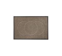 Tapis d'Entrée 119,4x81,3cm Moderne Elégant Envers Antidérapant TPE Marron