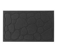 Tapis d'Entrée à Motifs Graphite 45x75cm Noir Noir G