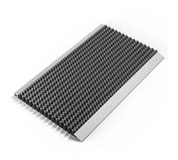 WEST & EAST Paillasson d'extérieur en Aluminium avec brosses, Tapis d'entrée, paillasson en métal, paillasson Aluminium, Essuie-Pieds en Aluminium, paillasson métallique (Gris 50 x 80 cm)
