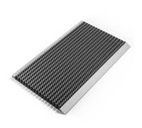 Tapis d'entrée aluminium avec brosses gris, tapis de saleté 55 x 90 cm, paillasson extérieur, gratte-pieds entrée de maison