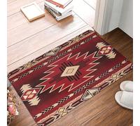 Tapis D'Entrée Amérindiens du Sud-Ouest Retrona Et Aztèques Absorbant Tapis De Bain Antidérapant Paillasson Interieur pour Jardin Patio Salle De Bain 60X40Cm