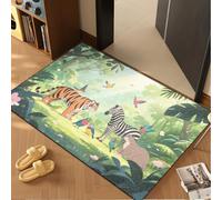 Tapis D'entrée Animaux d'arbre Vert Paillasson Exterieur Entree Antidérapant Douces Absorbantes pour Entrée Couloir Cuisine Salle de Bain Chien Tapis Entree Interieur 40x60 cm