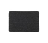 Tapis d'entrée antidérapant en polyester noir 40x60cm - -