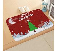 Tapis D'entrée Arbre De Noël Animaux Outdoor Teppich Wohnzimmer Tapis De Couloir Exterieur Polyester Rug Salon Paillasson Extérieur Lavable Tapis De Passage Chambre Antidérapant 150x200cm