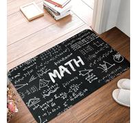 Tapis d'entrée avec formules mathématiques, antidérapant et imperméable, idéal pour l'extérieur et comme cadeau pour les professeurs de sciences. Tapis de sol pour salle de bain ou entrée.-20x32 inch
