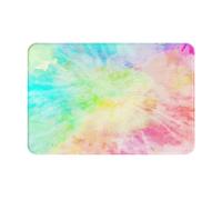 Tapis d'entrée Bigjpg_8X_Art_High_Rainbow Tie Dye, tapis de bienvenue résistant et durable pour l'intérieur et l'extérieur, tapis de sol décoratif en flanelle aux couleurs vives pour la chambre et l