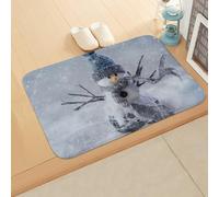 Tapis D'entrée Bleu Gris Tapis Salon Couloir Antidérapant Paillasson Exterieur Interieur Polyester Paillasson Extérieur Rug Salon Chambre Lavable 40x60cm