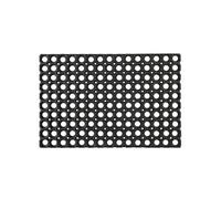 Tapis d'entrée caillebotis en caoutchouc noir 40x60cm - -