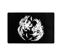 Tapis D'Entrée Combats De Coqs Absorbant Tapis Entree Douces Paillasson D'Entree pour Cuisine Maison Patio 60X40Cm