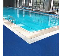 Tapis d'entrée de salle de bain antidérapant commercial en PVC épais pour piscines, douches, spas, parcs aquatiques, restaurants et supermarchés, bleu, 0,9 x 1 m