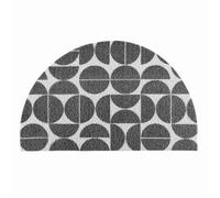 Tapis d'Entrée Demi-Lune ""Cosmix"" 45x75cm Gris
