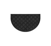 Douceur d'Intérieur Tapis d'Entrée Emilio Demi-lune 45 x 75 cm Relief caoutchouc Noir