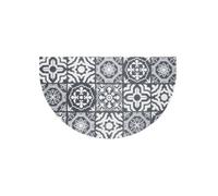 Douceur d'Intérieur Tapis d'Entrée Demi-Lune "Lisbonne" PVC 45x75 cm Gris