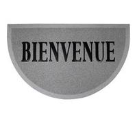 Tapis d'Entrée Demi-Lune "Maison" 45x75cm Gris & Noir