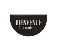 Tapis d'Entrée Demi-Lune "Maison" 45x75cm Noir & Gris