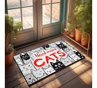 Tapis d'entrée d'intérieur pour la maison Adoptez plus de chats aujourd'hui! Paillasson piscine trucs pour adolescents (50 x 80 cm)