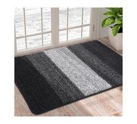 Tapis D'EntréE Door Mats Indoor for Front Back Machine Washable Soft Doormats Dirt Trapper Mat Super Absorbent Entrance Rugs(Black,89x150cm)