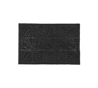 Tapis d'entrée embossé antidérapant en caoutchouc noir 40x60 cm