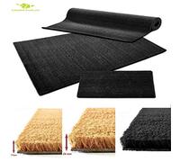 Tapis d'entrée en Coco | Paillasson Fibres en Coco Naturel - Effet nettoyant et grattant | Multi usages | Dimension et Couleur au Choix (Largeur 50cm x Longueur 80cm x Hauteur 17mm, Anthracite)