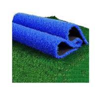Tapis D'entrée En Gazon Synthétique Gazon Artificiel Aspect Naturel Bleu Avec Trous De Drainage Pour Jardin Et Aménagement Paysager(24x47IN)