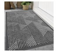 Tapis D'EntréE Front Door Rubber Mats Indoor Outdoor Non-Slip Absorbent Rugs Easy Clean Low Profile Entryway Doormats Home Decor(Grey-1,89x150cm)
