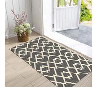 Tapis D'entrée Géométrie Grise Beige Tapis Salon Couloir Antidérapant Paillasson Exterieur Interieur Polyester Paillasson Extérieur Rug Salon Chambre Lavable 120x160cm