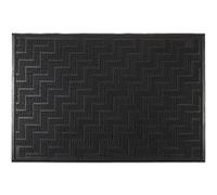 Tapis d'entrée grattoir antidérapant en caoutchouc noir 40x60 cm - - ALTOBUY Noir