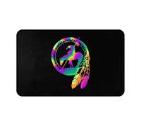 Tapis D'Entrée Guerrière Amérindienne Retrona du Sentier End Trail Lavable Tapis De Sol Absorbant Tappeto pour Jardin Cuisine Patio 60X40Cm