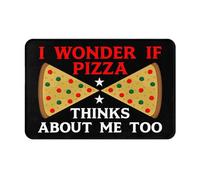 Tapis D'Entrée Je Me Demande Si Pizza Pense À Moi Aussi Durable Tapis Entree Résistant Paillasson D'Entree pour Intérieur Salle De Bain Couloir 60X40Cm