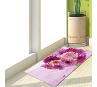 Tapis D'entrée Marguerites Pourpre Outdoor Teppich Wohnzimmer Tapis De Couloir Exterieur Polyester Rug Salon Paillasson Extérieur Lavable Tapis De Passage Chambre Antidérapant 50x80cm