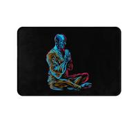 Tapis D'Entrée Moines Shaolin Douces Tapis De Sol Anti-Poussière Paillasson D'Intérieur pour Maison Couloir Intérieur 60X40Cm