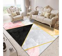 Tapis D'entrée Noir Orange Rose Tapis Salon Couloir Antidérapant Paillasson Extérieur Polyester Paillasson Exterieur Interieur Rug Salon Chambre Lavable 80x120cm