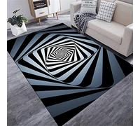 Tapis D'entrée Noir Rayé Bleu Tapis Salon Couloir Antidérapant Paillasson Extérieur Polyester Paillasson Exterieur Interieur Rug Salon Chambre Lavable 50x80cm