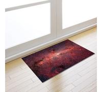 Tapis D'entrée Rétro Rouge Outdoor Teppich Wohnzimmer Tapis De Couloir Exterieur Polyester Rug Salon Paillasson Extérieur Lavable Tapis De Passage Chambre Antidérapant 100x150cm