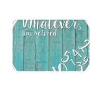 Tapis d'entrée rustique en bois bleu « Je suis à la retraite », motif humoristique, résistant et durable, pour l'intérieur et l'extérieur. Tapis de sol décoratif en flanelle aux couleurs vives, idéa