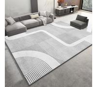 Tapis D'entrée Stripe Grise Abstraite Tapis Salon Couloir Antidérapant Paillasson Extérieur Polyester Paillasson Exterieur Interieur Rug Salon Chambre Lavable 80x120cm