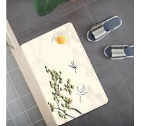 Tapis D'entrée Tapis Couloir Entree Interieur Paillasson Exterieur Rug | Doux Durable Polyester Lavable en Machine Entrée Absorbant Anti-Mud Anti-fouling Antidérapant,Beige Vert Animal 100x120cm