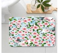 Tapis D'entrée Tapis Couloir Entree Interieur Paillasson Exterieur Rug | Doux Durable Polyester Lavable en Machine Entrée Absorbant Anti-Mud Anti-fouling Antidérapant,Animal Vert Rose 80x120cm