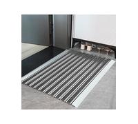 Tapis d'entrée toutes saisons avec cadre en aluminium, tapis d'entrée extérieur/intérieur robuste et imperméable, dos antidérapant discret for porte d'entrée, patio(Grey,60x90cm/23.6x35.4in)