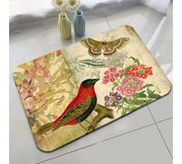 Tapis D'entrée Vert Rouge Marron Tapis Salon Couloir Antidérapant Paillasson Extérieur Polyester Paillasson Exterieur Interieur Rug Salon Chambre Lavable 40x60cm