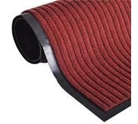 vidaXL Tapis d'entrée en PVC Antidérapant Synthétique 90 x 120 cm Rouge