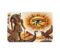 Tapis D'Entrée Vie Solaire De L'Égypte Antique Résistant Tapis De Sol Antidérapant Paillasson Interieur Entree pour Jardin Patio Couloir 60X40Cm