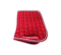 Tapis d'équitation respirant multi-usages, doux rempli de coton, avec design à double rouleau, rembourrage léger et évacuant l'humidité pour l'entraînement de dressage et le confort d'équitation