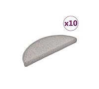 Tapis d'escalier 10 pcs 65x24x4 cm Taupe