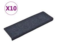 Tapis d'escalier 10 pcs. Anthracite 65x21x4 cm Non-tissé aiguilleté